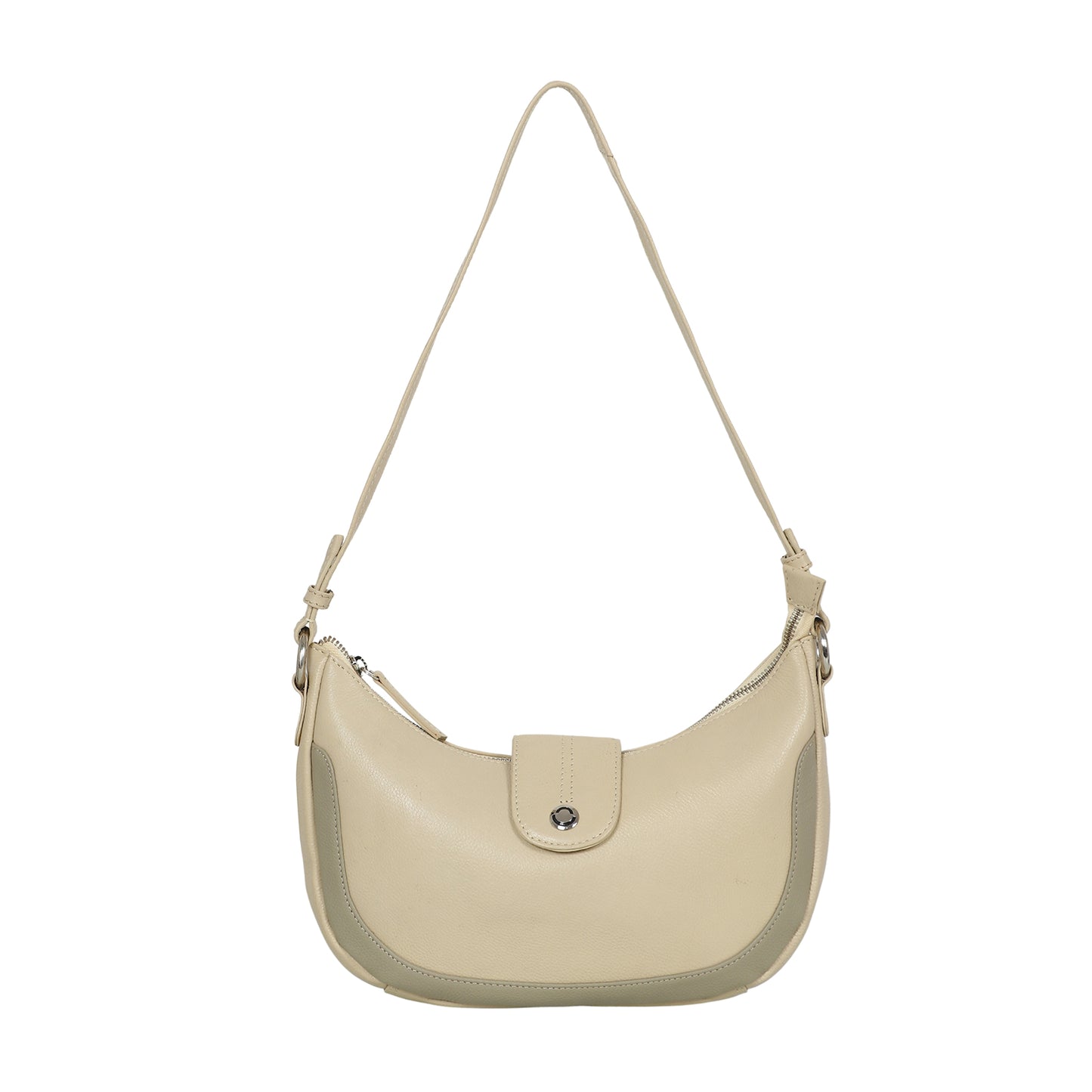 Omax White Boat Conrast Design Genuine Leather Sling Bag LTHRL5