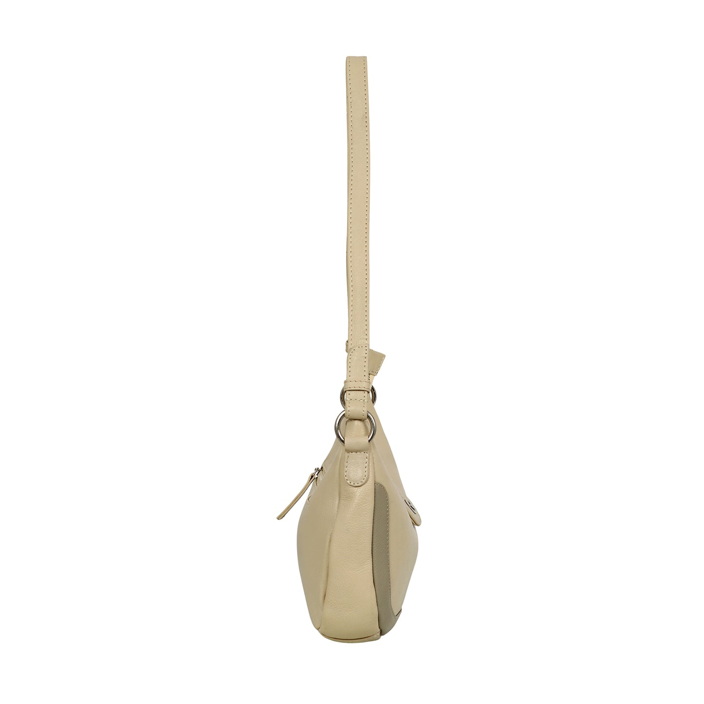 Omax White Boat Conrast Design Genuine Leather Sling Bag LTHRL5