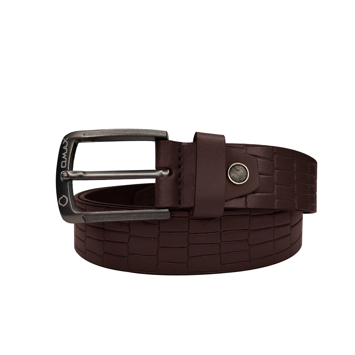 Omax Brown Genuine Leather Premium Braided Belts for men BLTBTL026