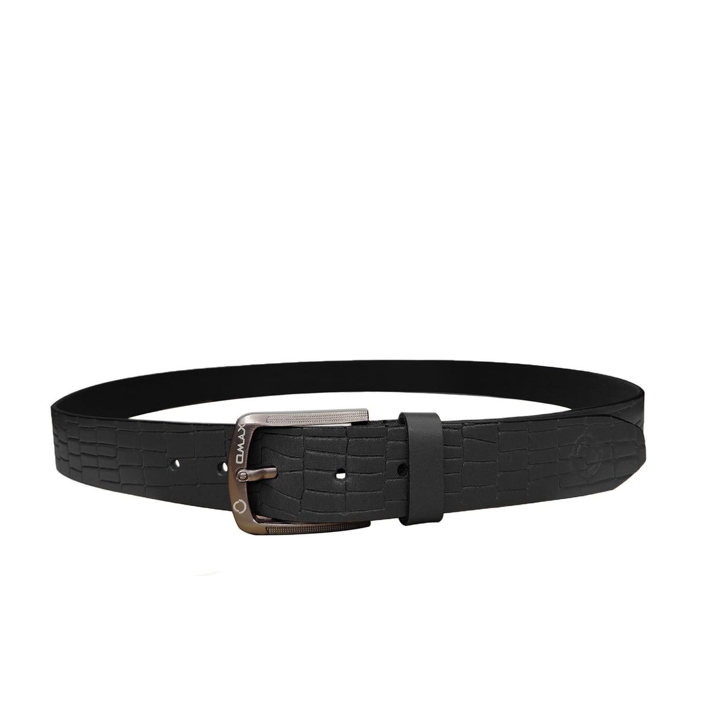 Omax Black Genuine Leather Premium Braided Belts for men BLTBTL028