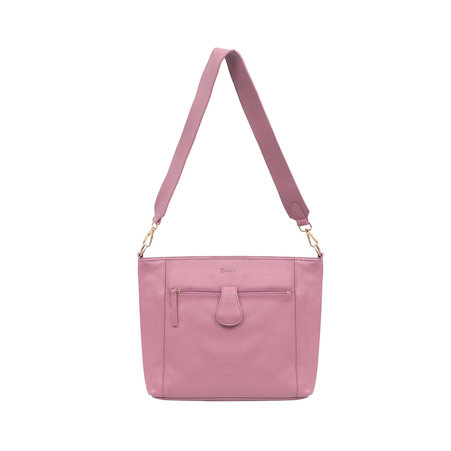 Omax Pink Genuine Leather Sling Bag