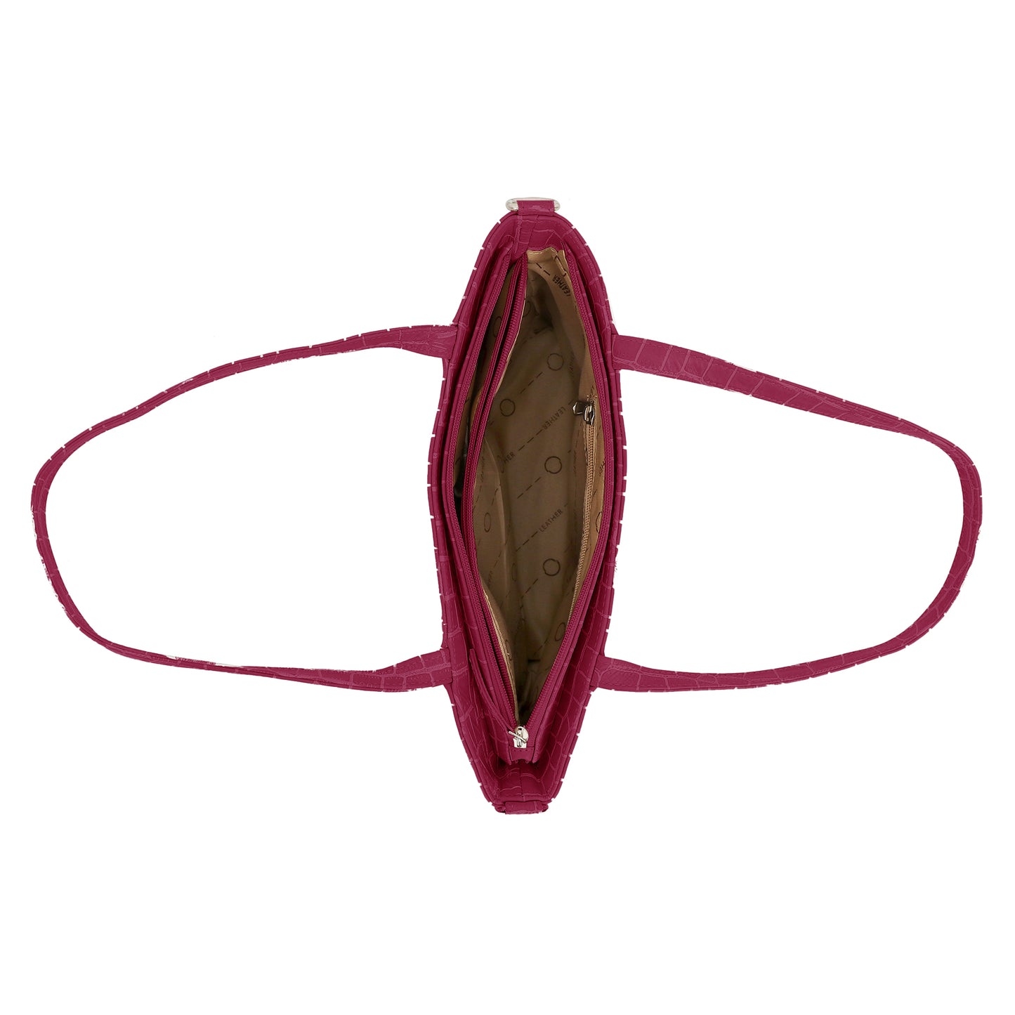 Omax Maroon Croco Genuine Leather Medium Tote Handbag for women LTHRL7