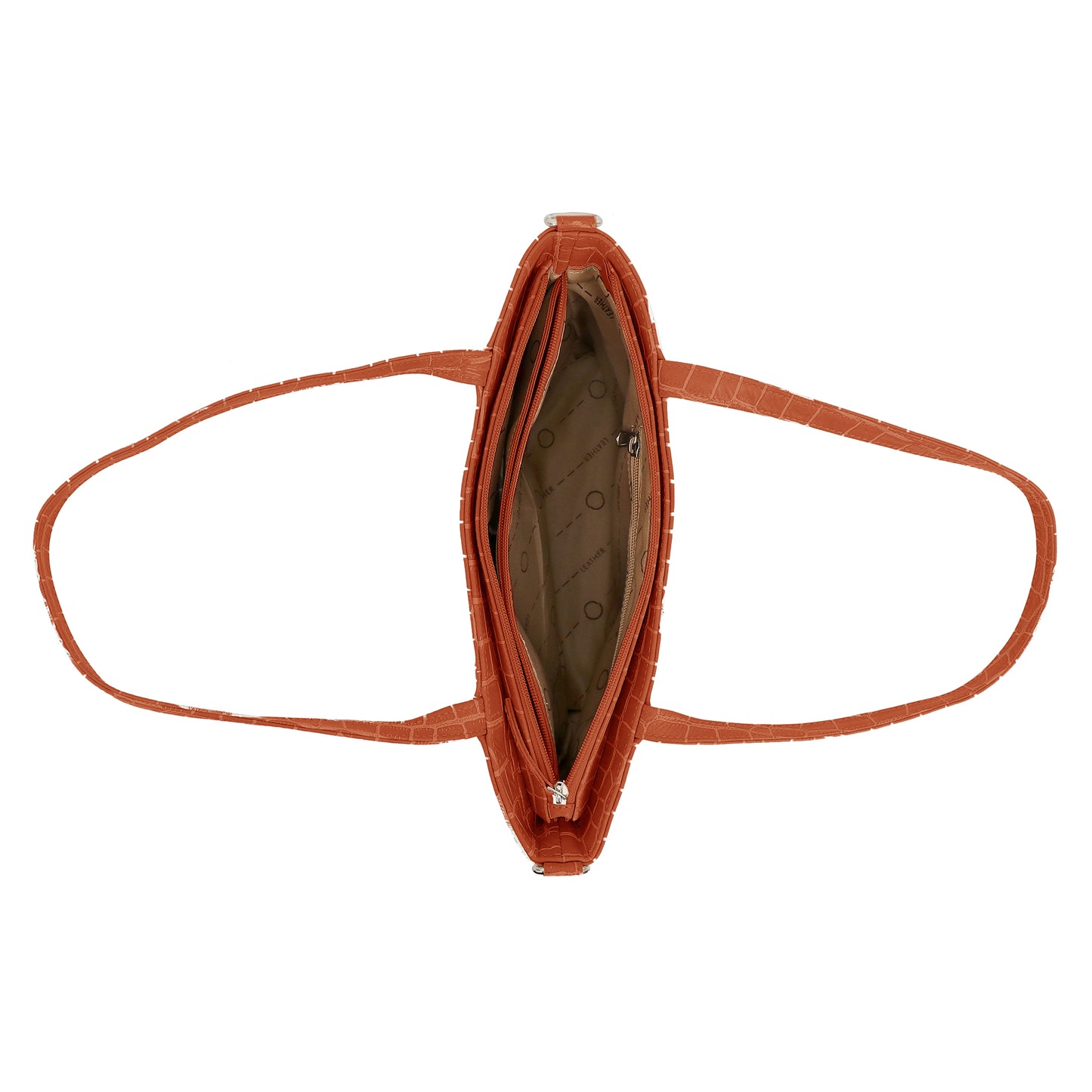 Omax Tan Croco Genuine Leather Medium Tote Handbag for women LTHRL7