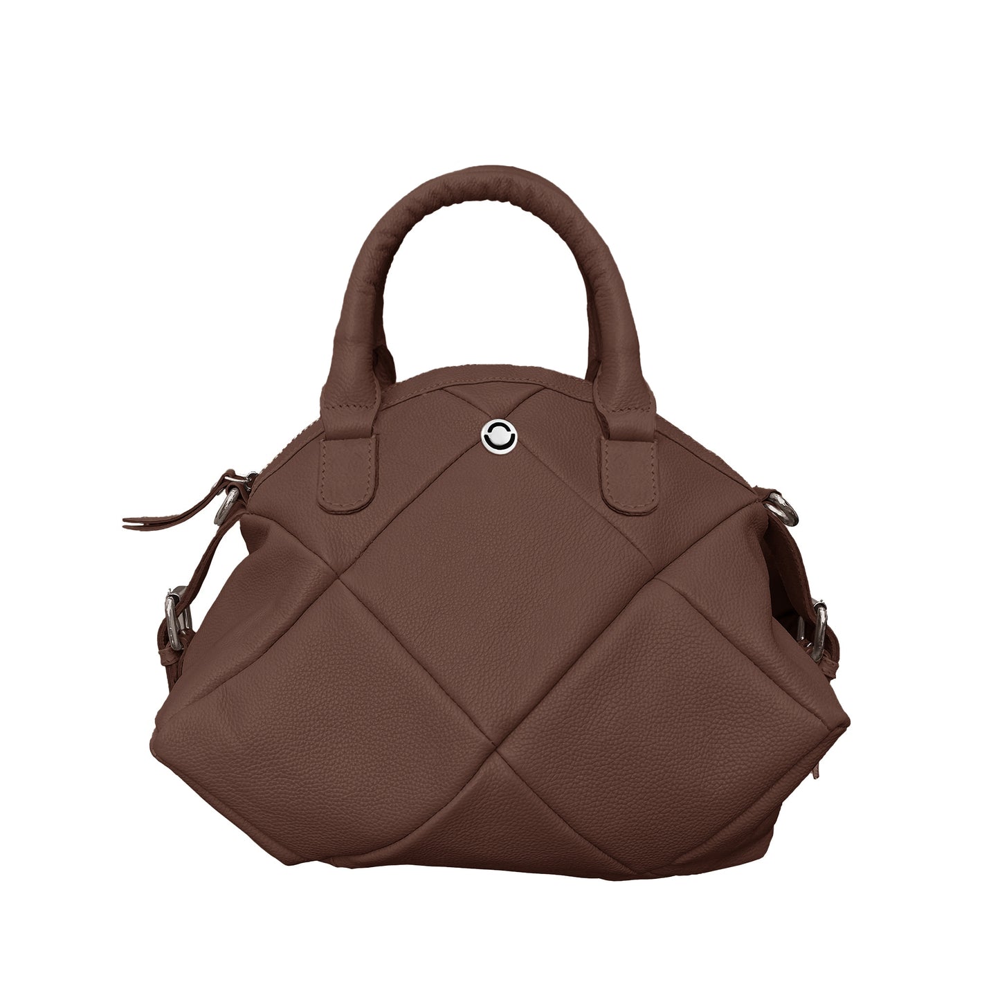 Omax Brown Full Grain Genuine Leather Unique Football Style Handbag for Women LTHRL1