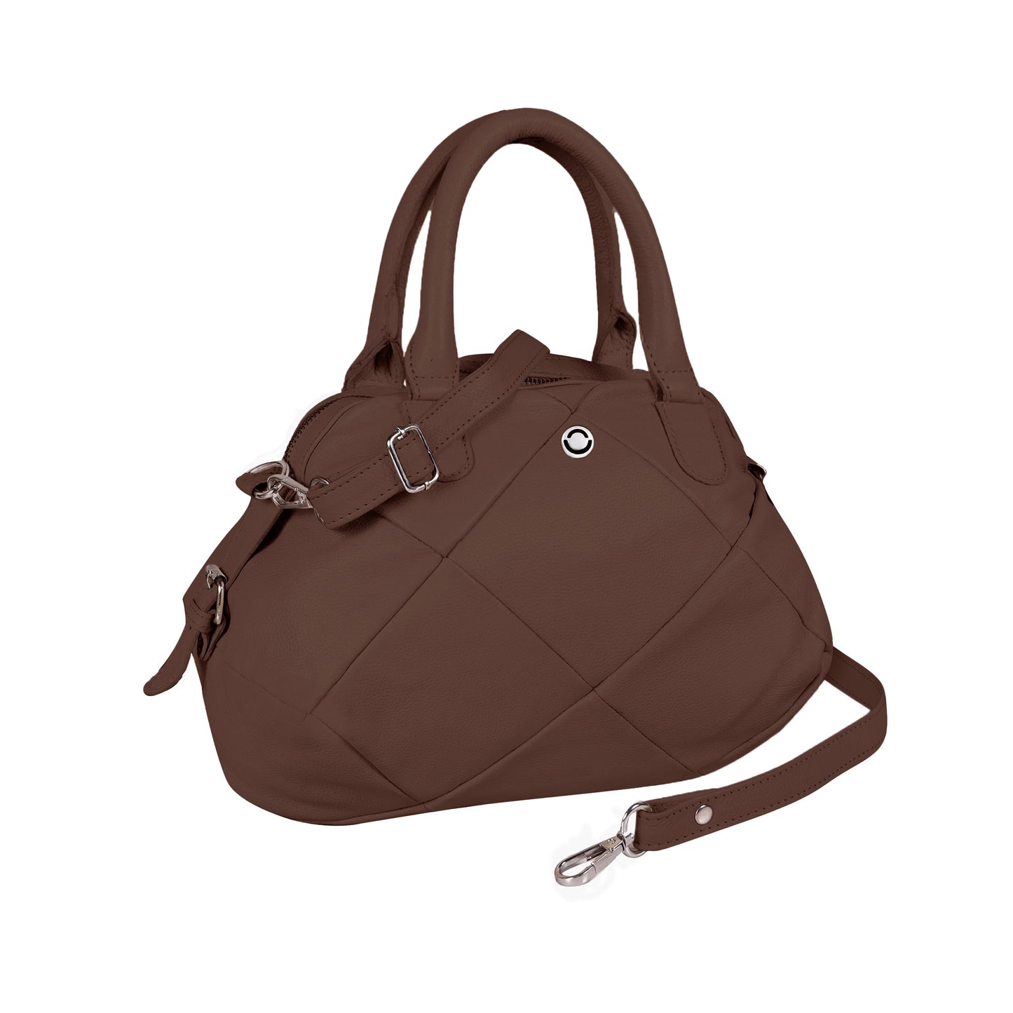 Omax Brown Full Grain Genuine Leather Unique Football Style Handbag for Women LTHRL1