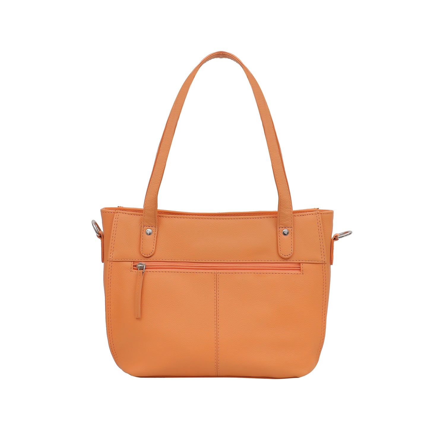 Omax Orange Genuine Leather Handbag Bag