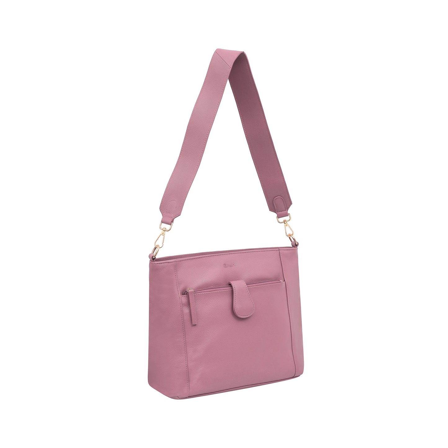 Omax Pink Genuine Leather Sling Bag