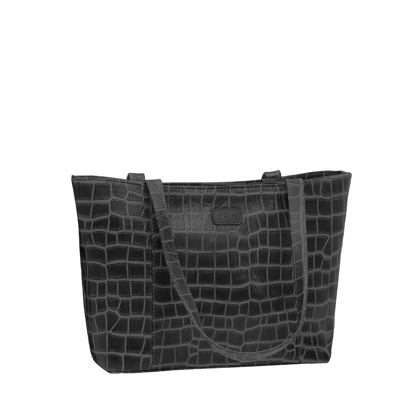 Omax Black Croco Genuine Leather Hand Bag LTHRL07