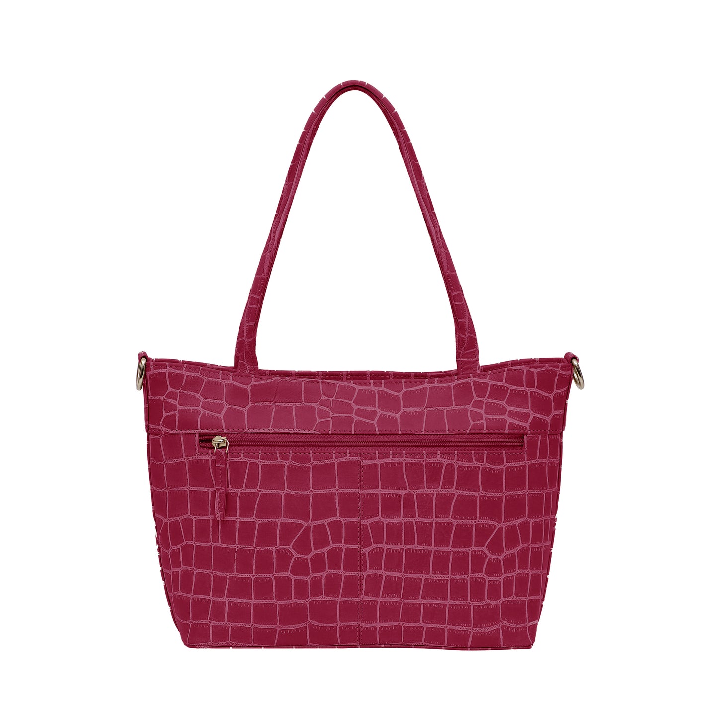 Omax Maroon Croco Genuine Leather Medium Tote Handbag for women LTHRL7