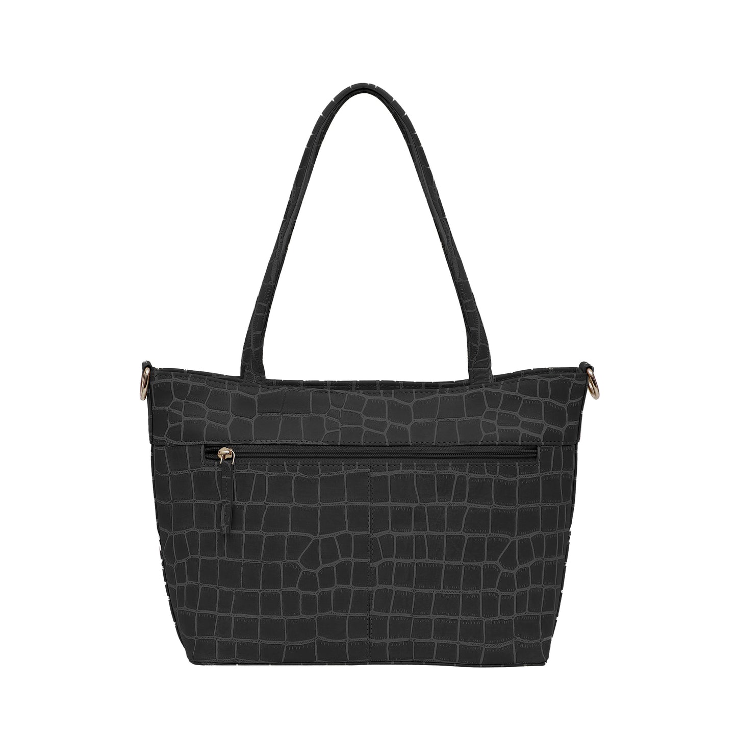 Omax Black Croco Genuine Leather Hand Bag LTHRL07