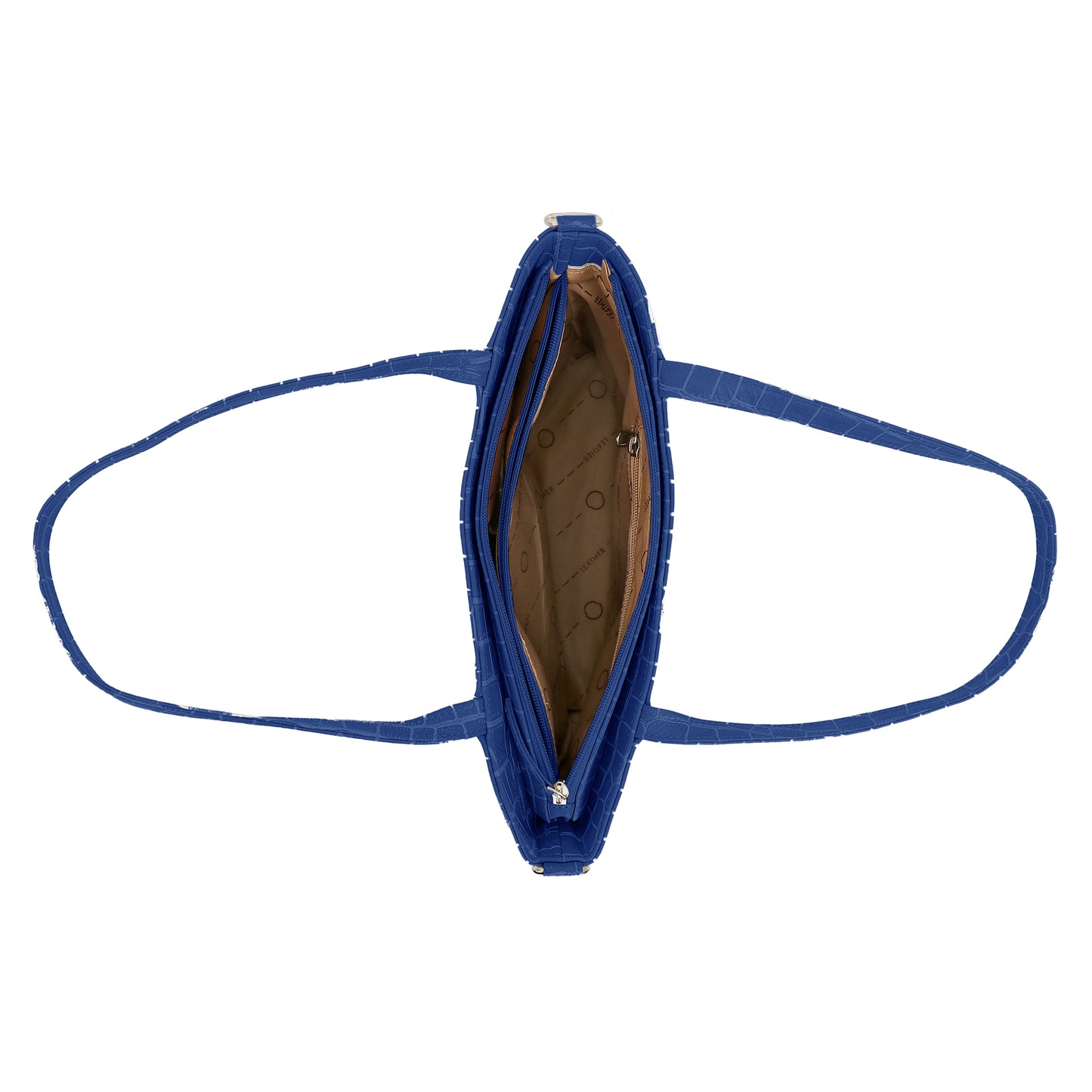 Omax Blue Croco Genuine Leather Medium Tote Handbag for women LTHRL7