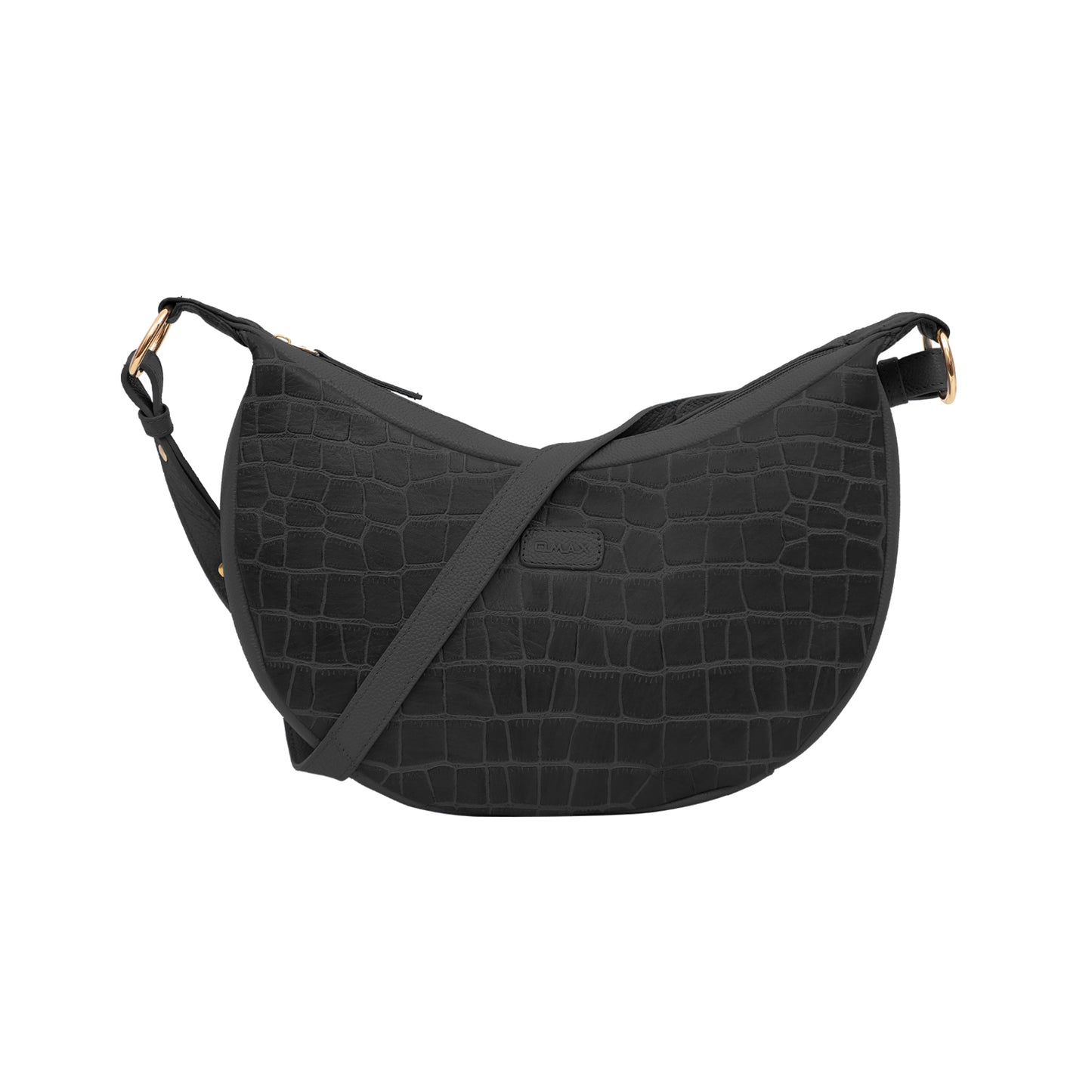 Omax Beige Halfmoon Design Genuine Leather Sling Bag LTHRL5