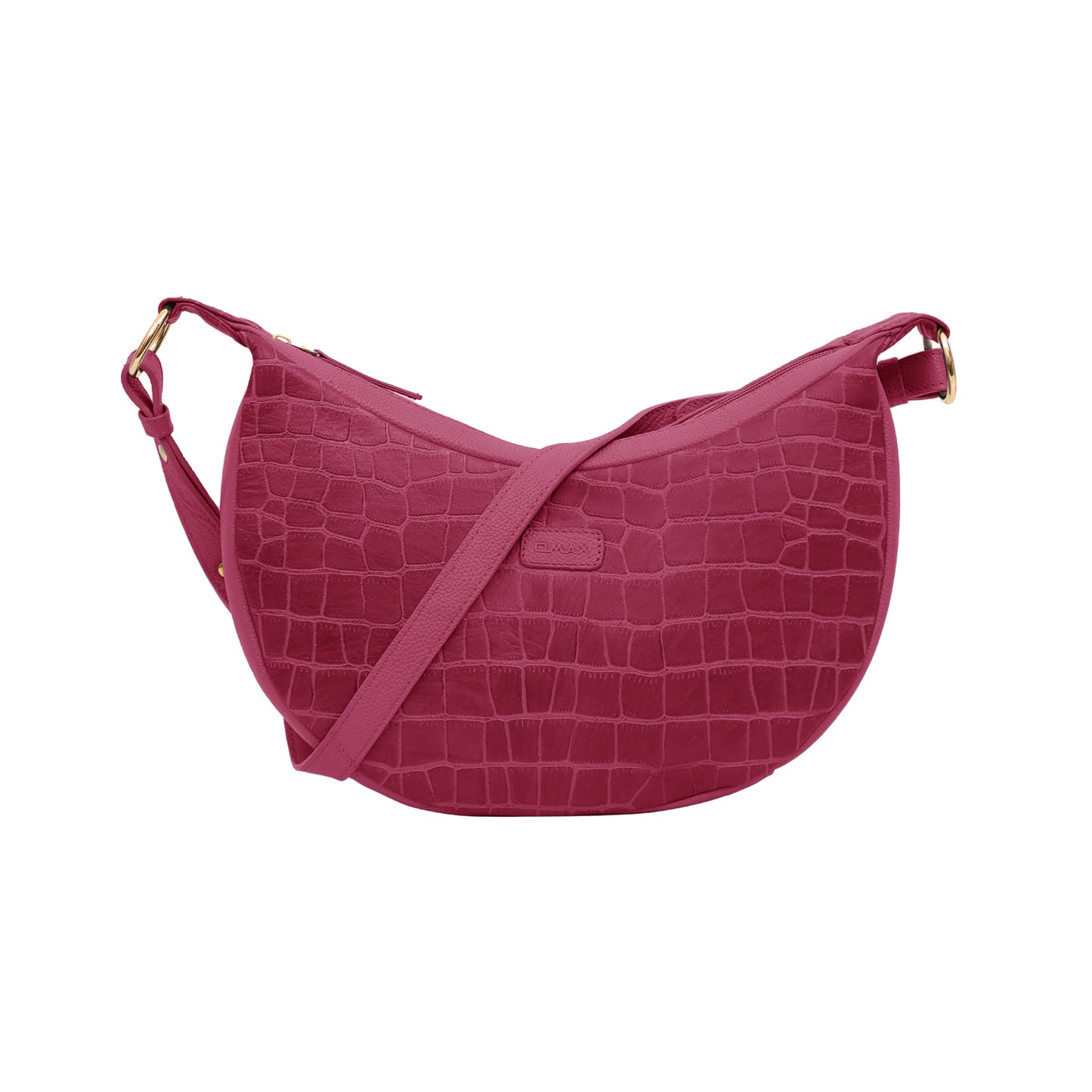 Omax Brown Halfmoon Design Genuine Leather Sling Bag LTHRL5