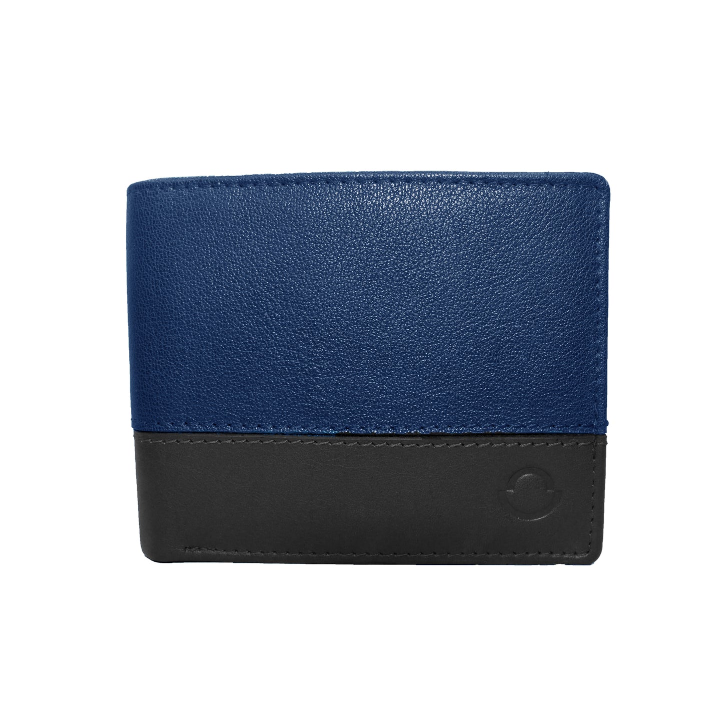 OMAX LTWL12 Blue Black Combination contrast Full Grain Leather Men's Wallet