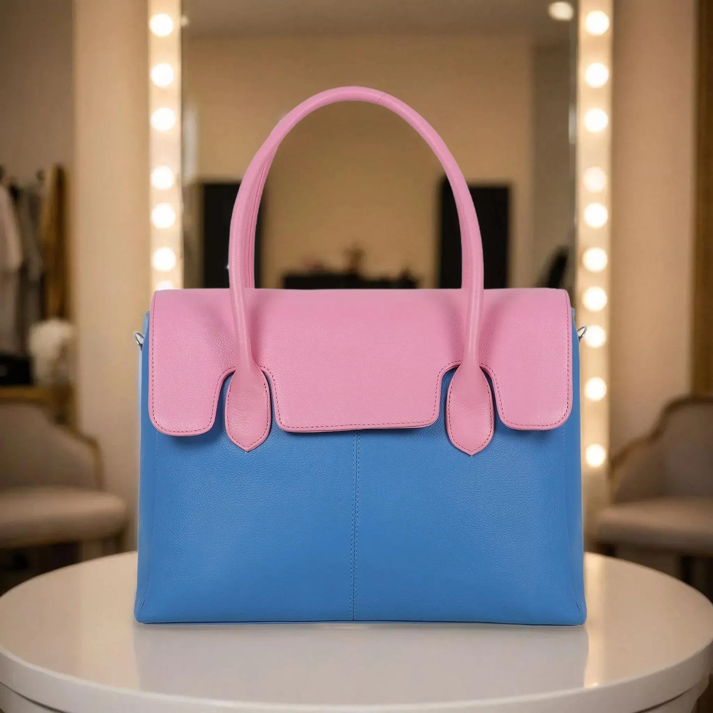 Boshek Stylish Real Leather Handbag for Women