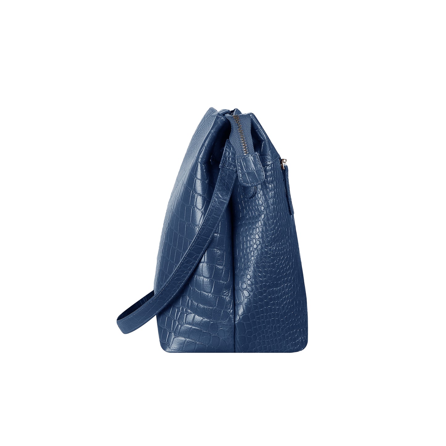 Omax Unique Design Blue Croco Genuine Leather Tote Handbag for Women FL14