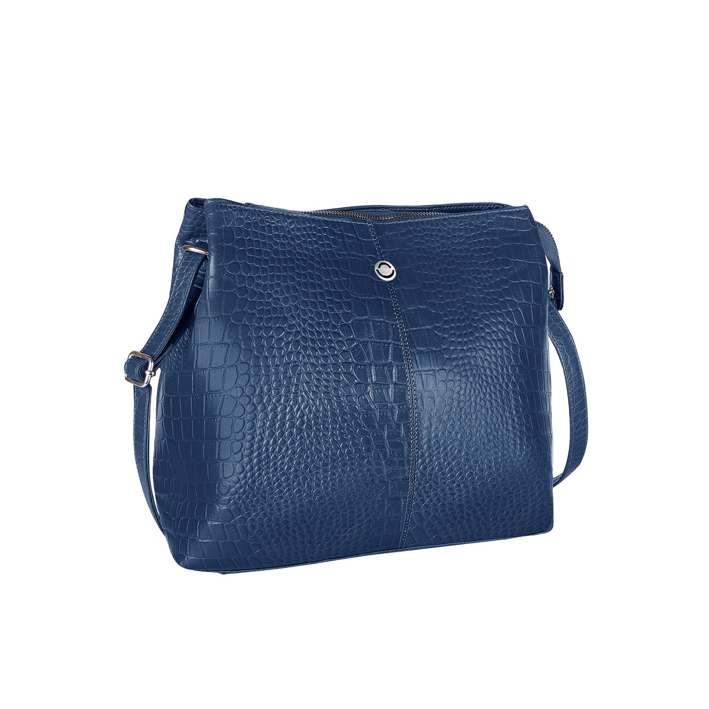 Omax Unique Design Blue Croco Genuine Leather Tote Handbag for Women FL14