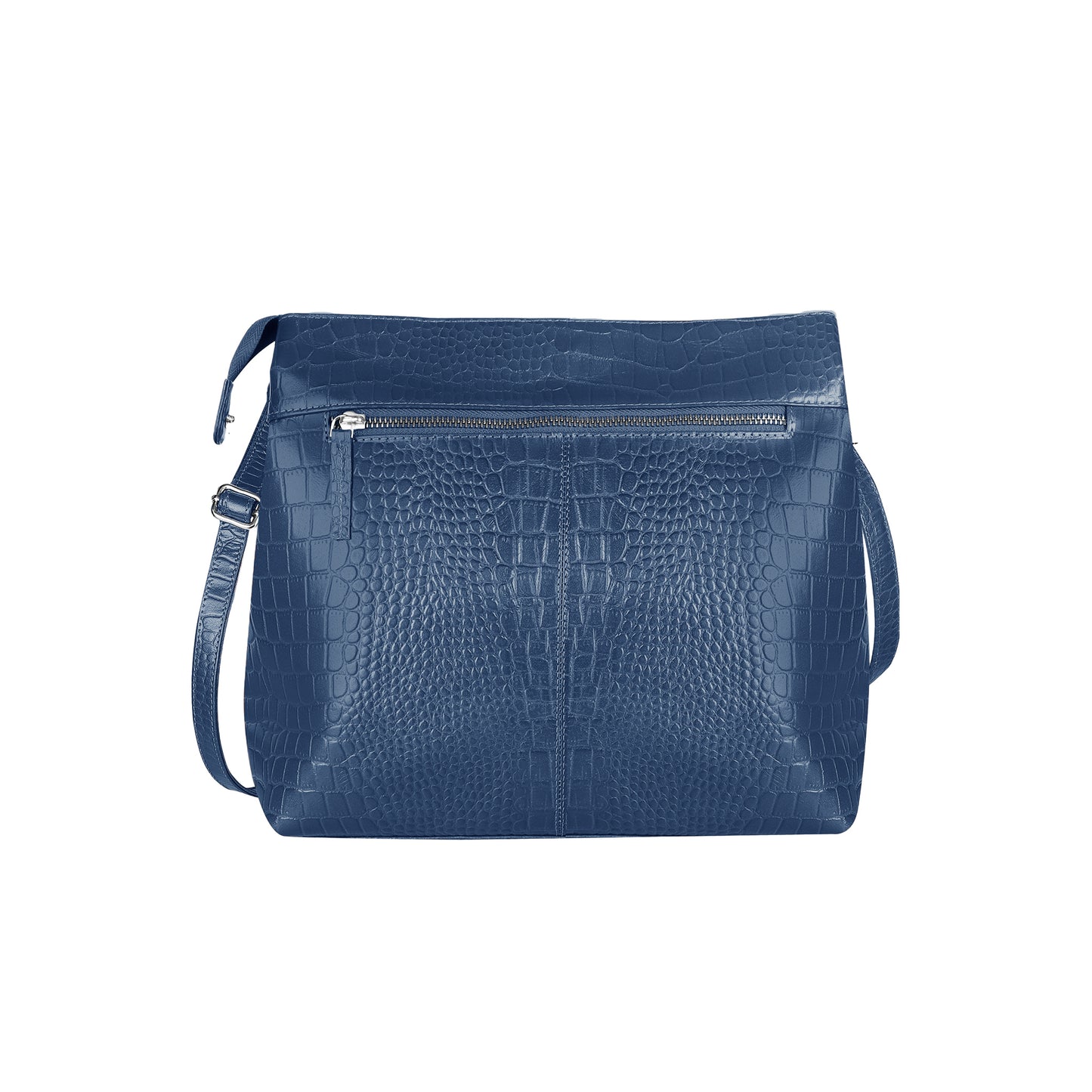 Omax Unique Design Blue Croco Genuine Leather Tote Handbag for Women FL14