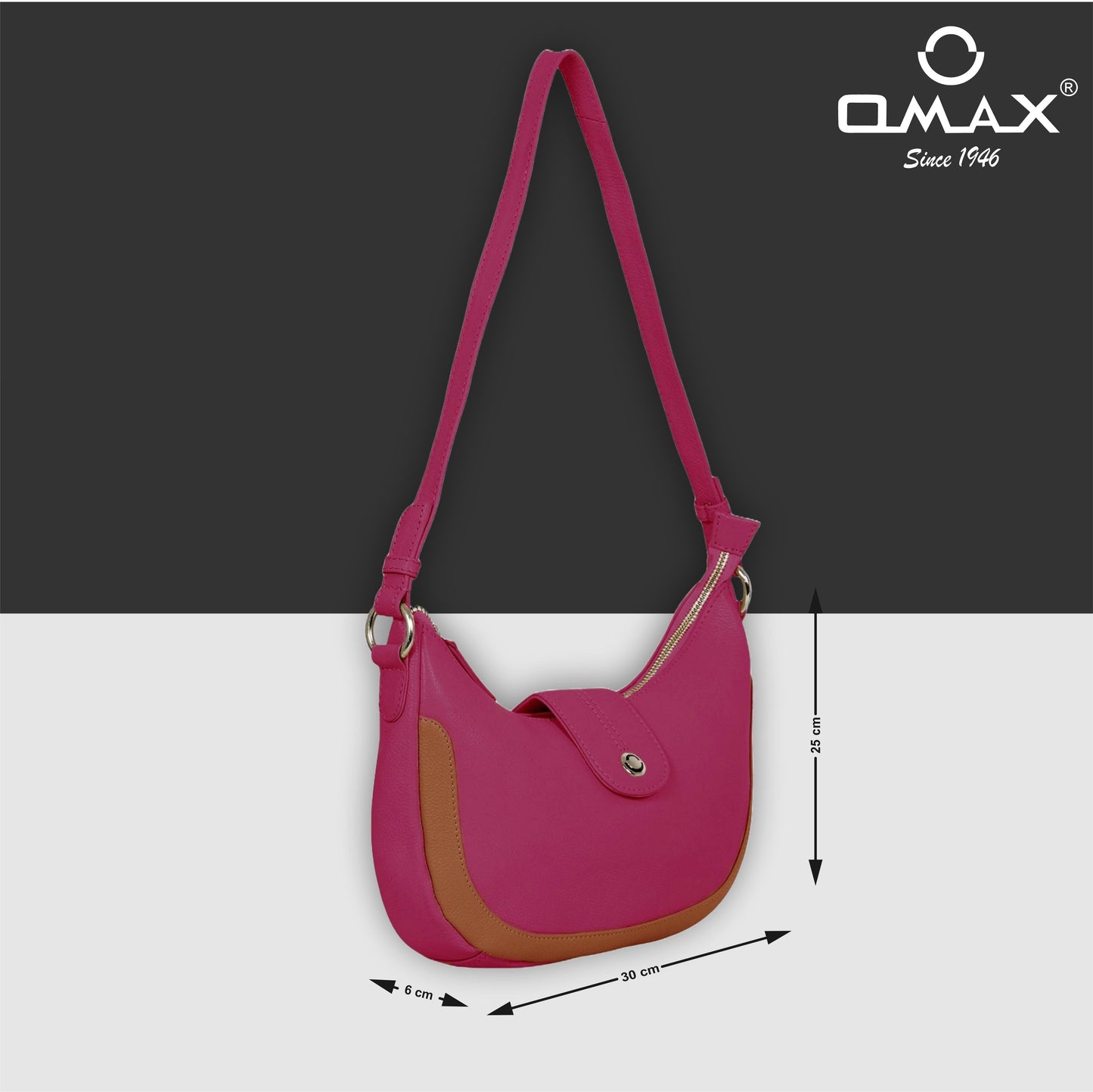 Omax Maroon Boat Conrast Design Genuine Leather Sling Bag LTHRL5