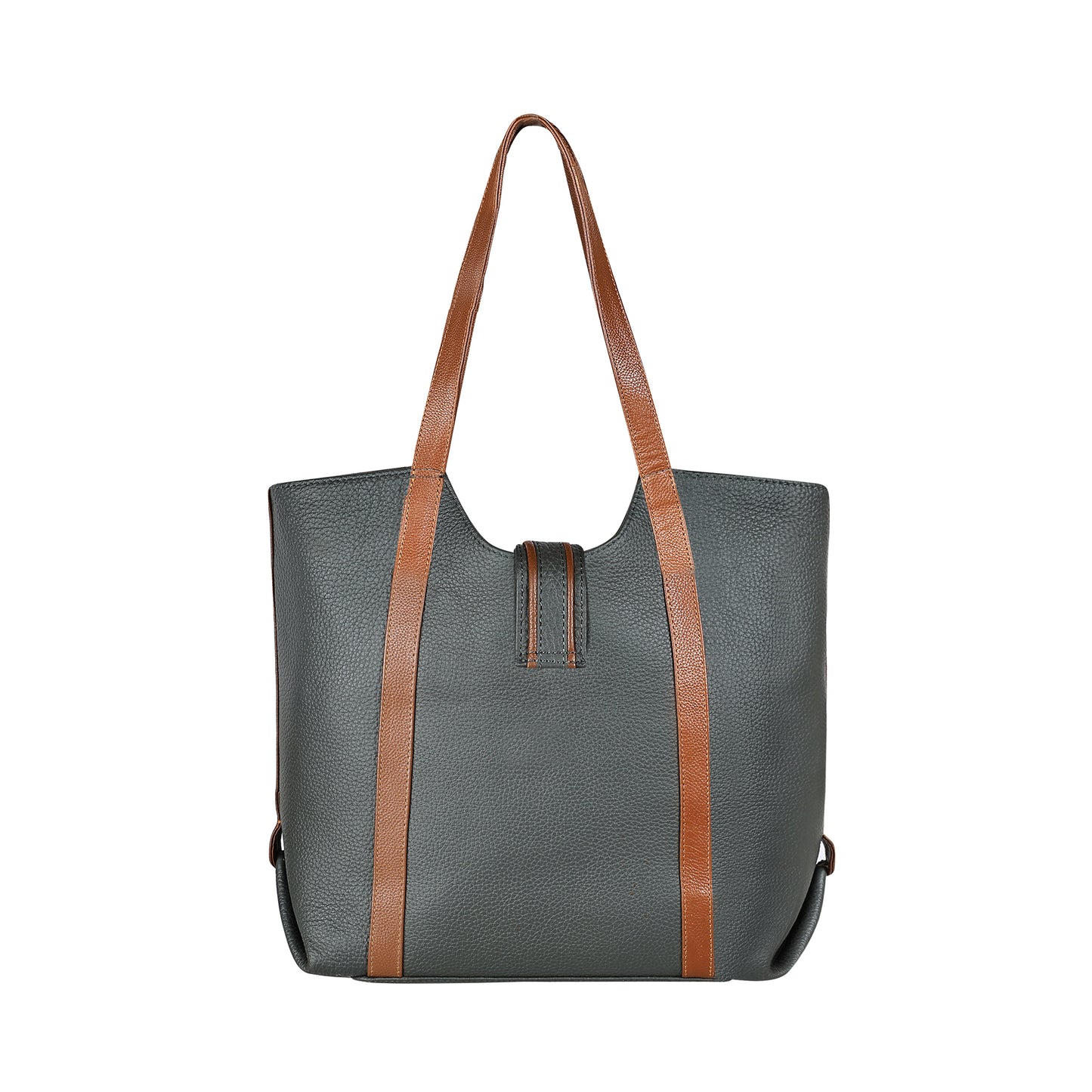 Omax Black Full Grain Genuine Leather Tote Shoulder Bag for Women FL19