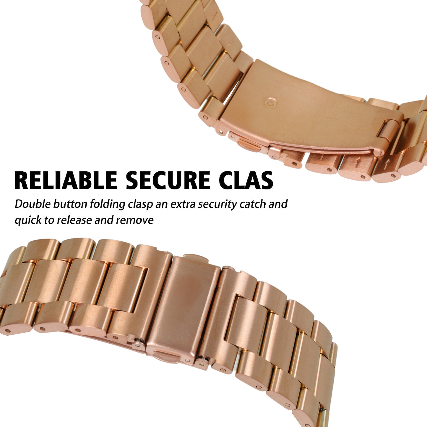 Omax Premium Quality Stainless Steel two tone coloured Watch Strap Compatible for Slim Apple Watch 41mm 40mm 38mm, Snake Apple Watch Strap for iWatch SE SE2 9 8 7 6 5 4 3 2 1, 41mm 40mm 38mm FMS114