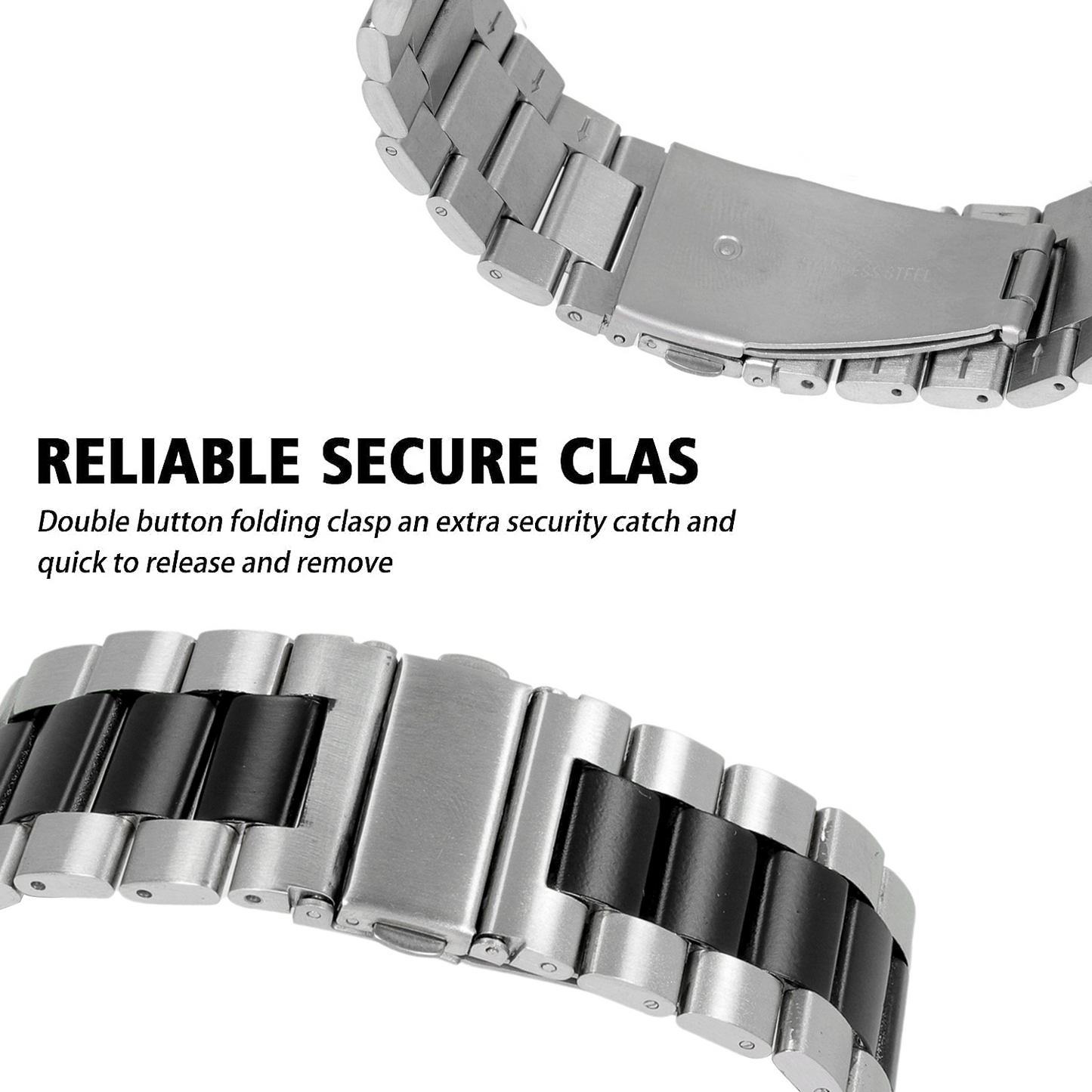 Omax Stainless Steel Metal Chain Bands Compatible with Apple Watch Band Ultra 2 49mm 45mm 44mm 42mm for iWatch Bands Ultra Series 9 8 7 6 5 4 3 2 1 SE SE2 FMS118