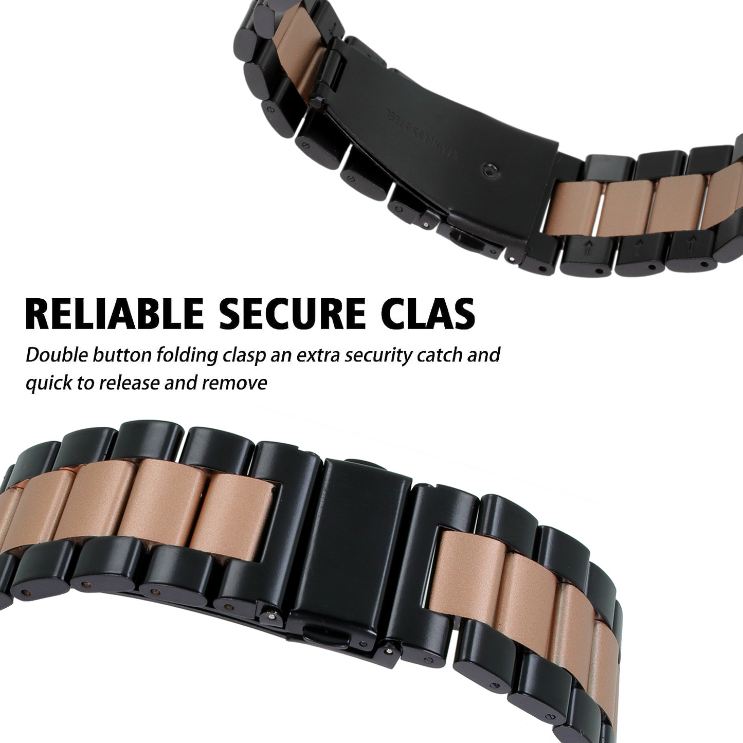 Omax Stainless Steel Metal Chain Bands Compatible with Apple Watch Band Ultra 2 49mm 45mm 44mm 42mm for iWatch Bands Ultra Series 9 8 7 6 5 4 3 2 1 SE SE2 FMS119