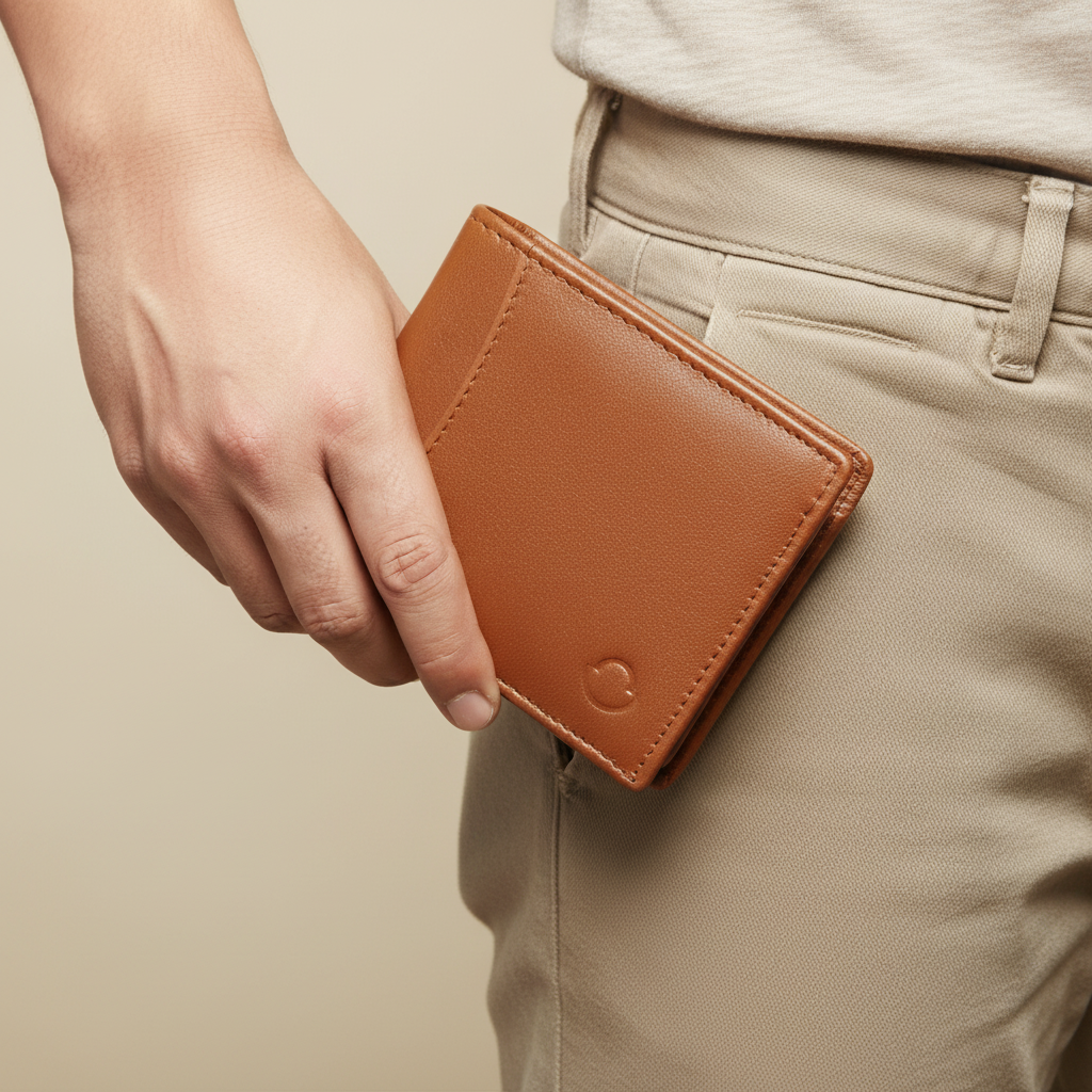 OMAX LTWL10 Tan Jumbo Multi Flap Softy Geniune Leather Men's Wallet