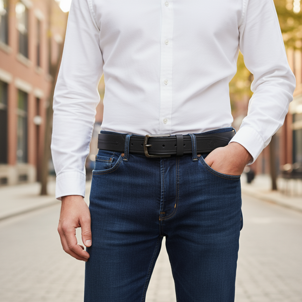 Omax black Genuine Leather Premium Belts for men BLTBTL030