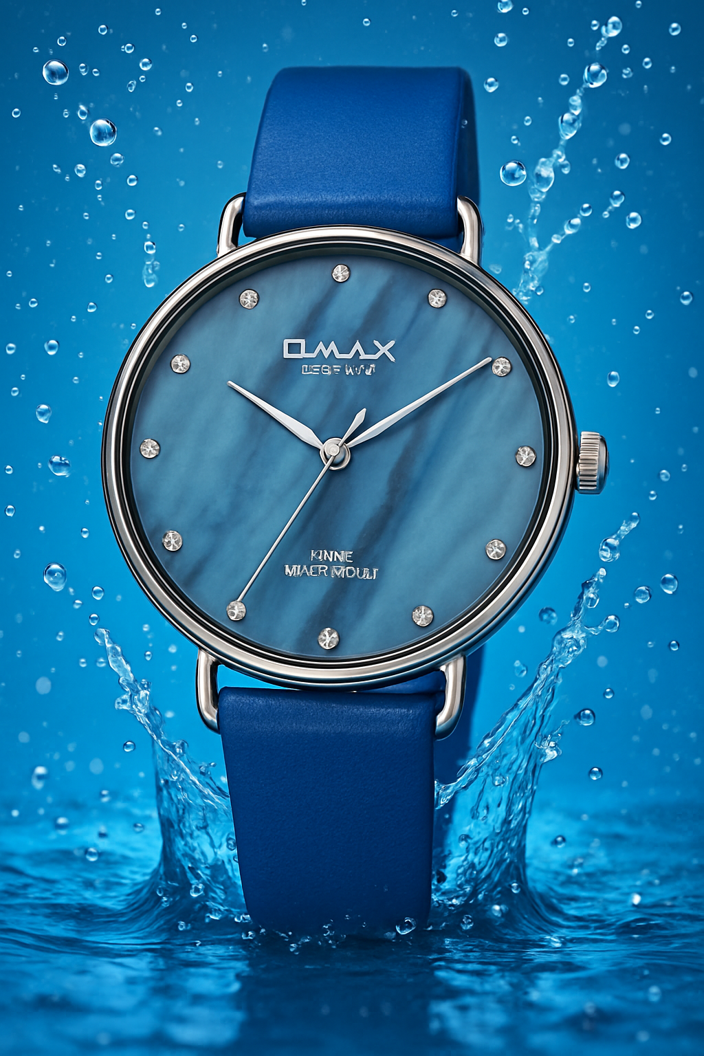 Omax Analog Blue Dial Women’s Watch with Gold Index - PM001P44I