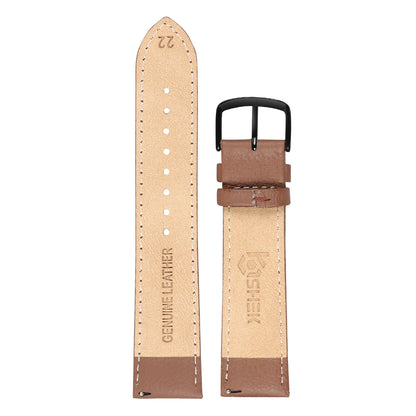 Boshek Brown Genuine Leather Watch Strap for Quick Release and Self Changeable FS315