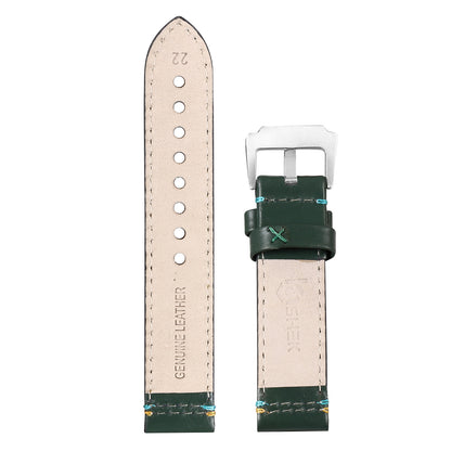 Boshek  Green Genuine Leather watch strap Compatible with Apple Watch, Straps 42/44/45/49mm with Self Changeable FS307