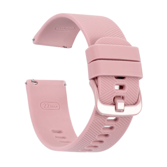 Omax Pink Silicone Smart Watch Replacement Band Universal Strap Compatible with All Brands Watch FSS13