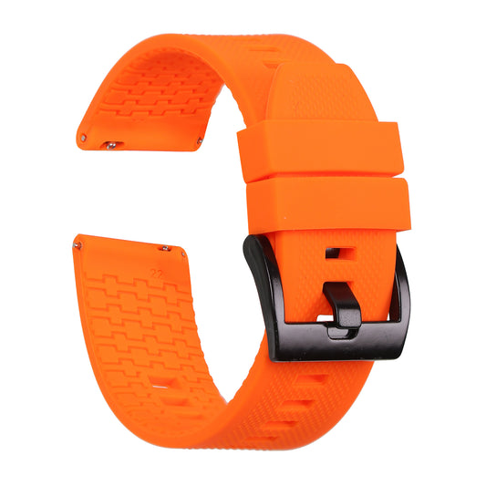 Omax Orange Silicone Smart Watch Replacement Band Universal Strap Compatible with All Brands Watch FSS04