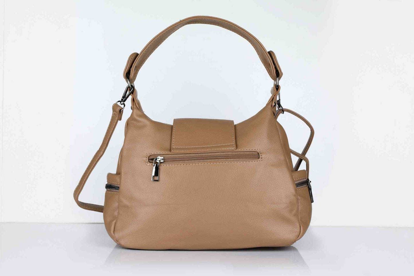 Tan Handbag for Women – OMAX H01 PU Leather Shoulder Bag for Daily & Party Use