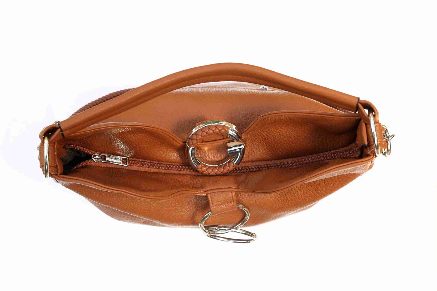 Brown Vegan Leather Handbag for Women – OMAX OMB-402 Shoulder & Sling Bag