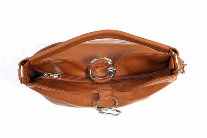 Brown Vegan Leather Handbag for Women – OMAX OMB-402 Shoulder & Sling Bag