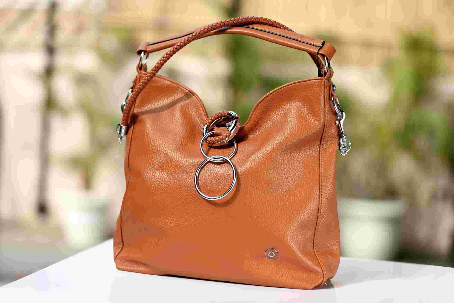 Brown Vegan Leather Handbag for Women – OMAX OMB-402 Shoulder & Sling Bag