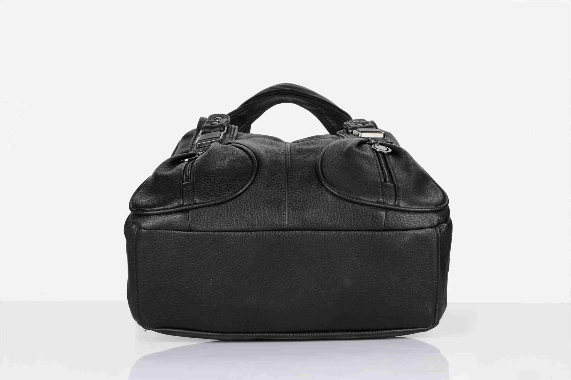 Black PU Leather Handbag for Women – OMAX OMB-401 Shoulder & Crossbody Bag - detail view 4