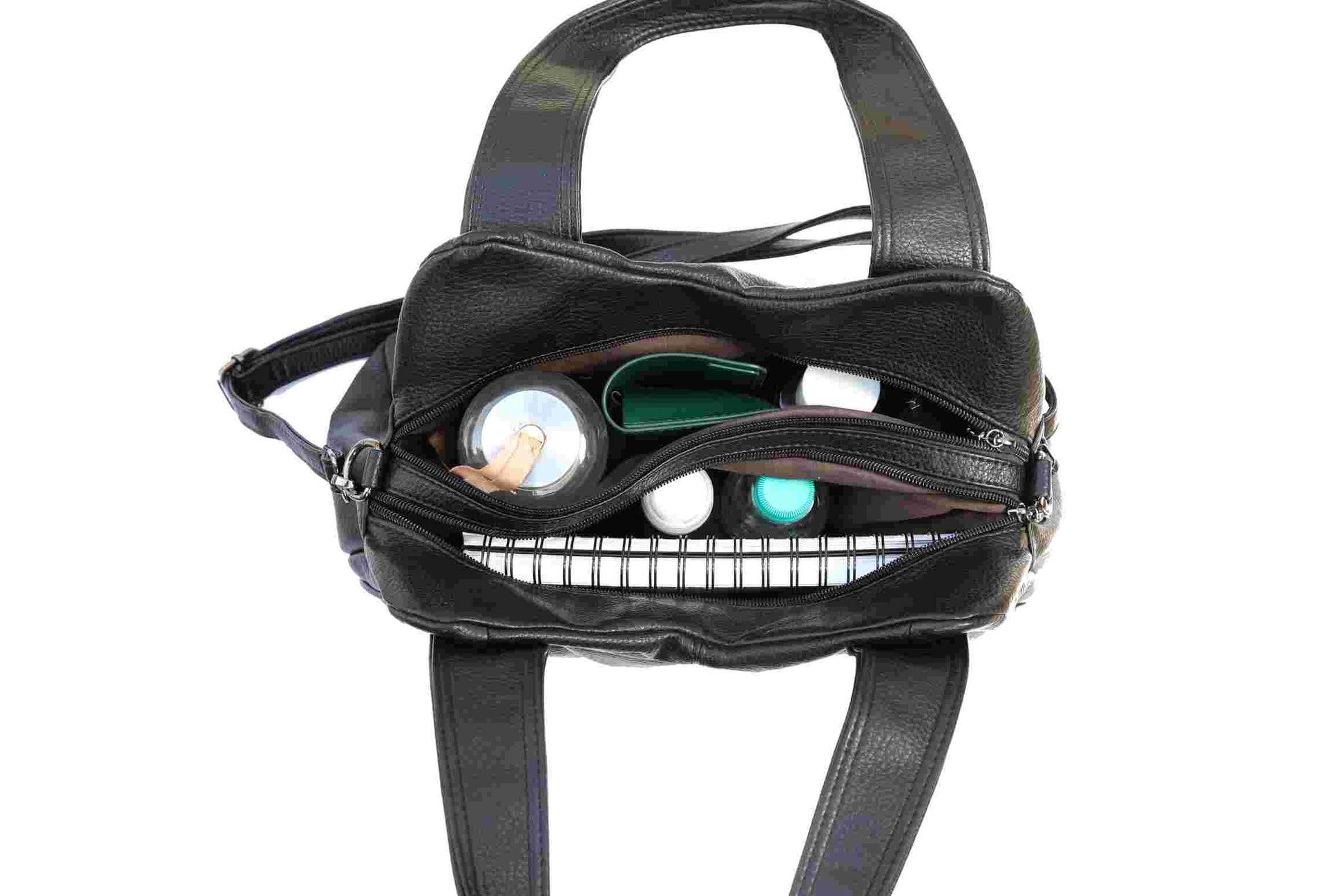 Black PU Leather Handbag for Women – OMAX OMB-401 Shoulder & Crossbody Bag - detail view 1