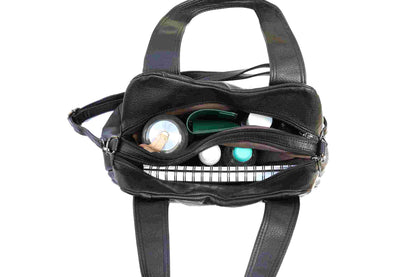 Black PU Leather Handbag for Women – OMAX OMB-401 Shoulder & Crossbody Bag - detail view 1