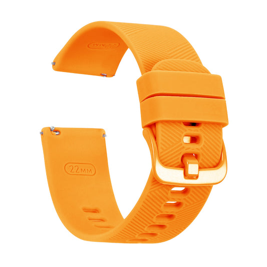 Omax Orange Silicone Smart Watch Replacement Band Universal Strap Compatible with All Brands Watch FSS13