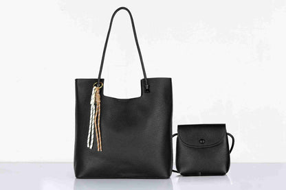 Black Tote Bag for Women with Mini Sling Pouch – OMAX OMB-404 Office Handbag - detail view 1