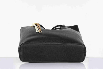 Black Tote Bag for Women with Mini Sling Pouch – OMAX OMB-404 Office Handbag - detail view 5