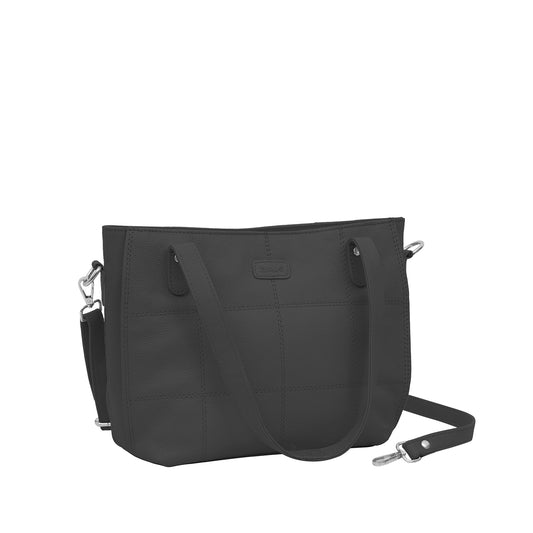Omax Black Genuine Leather Handbag Bag LTHRL06