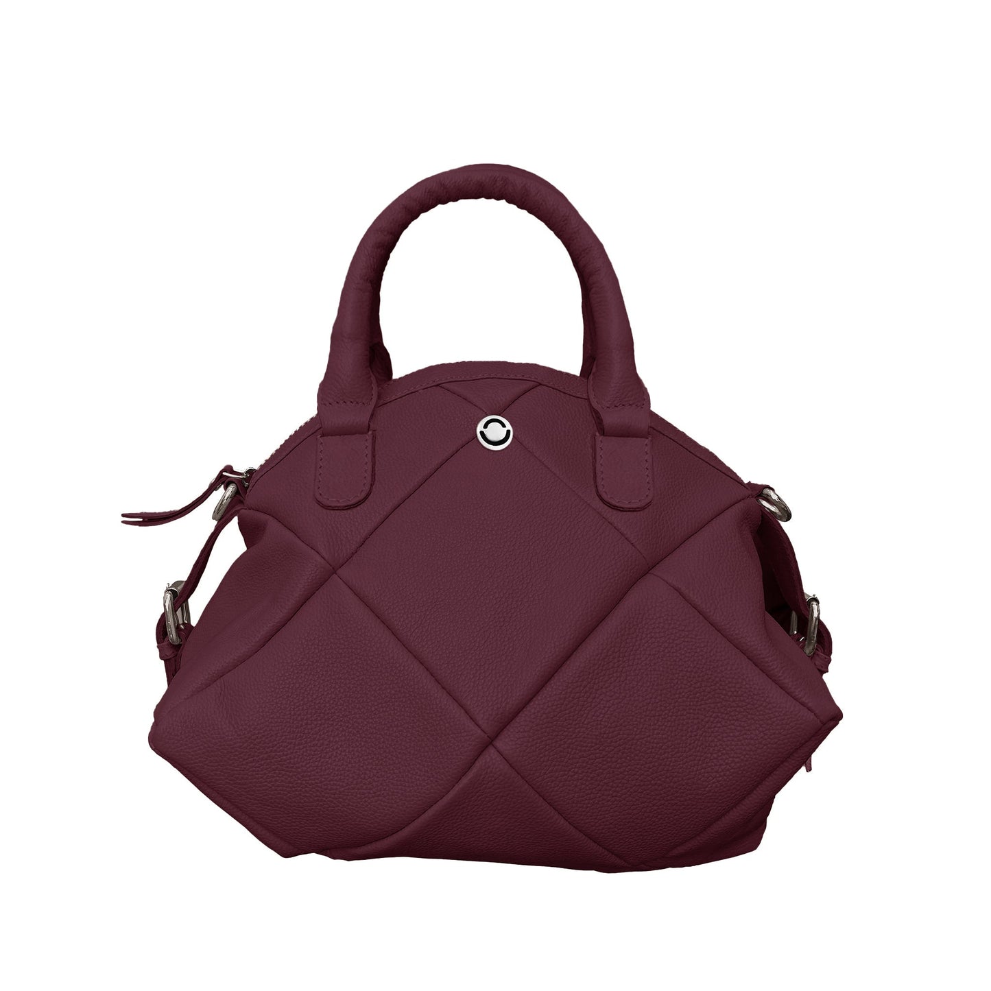 Omax Maroon Full Grain Genuine Leather Football Style Handbag for Women LTHRL1