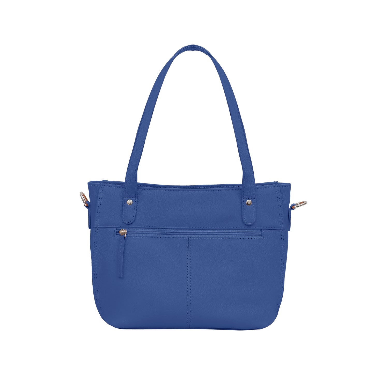 Omax Blue Genuine Leather Handbag Bag
