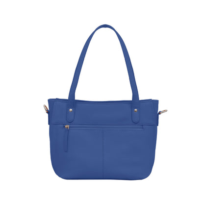 Omax Blue Genuine Leather Handbag Bag