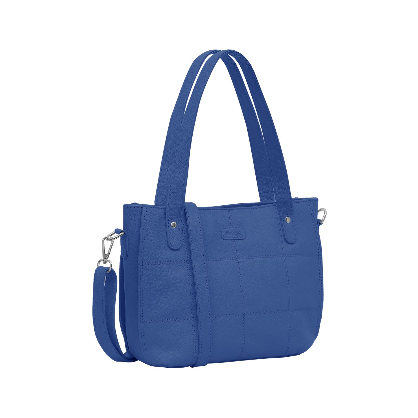 Omax Blue Genuine Leather Handbag Bag