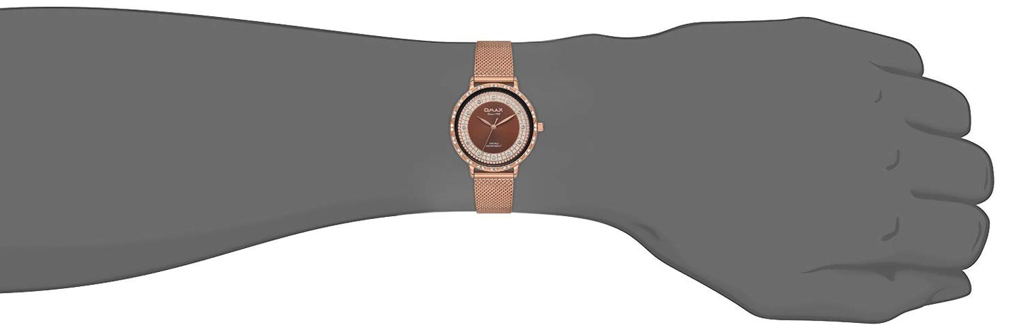 OMAX Analog Brown Dial Women Watch - SPM01R58I